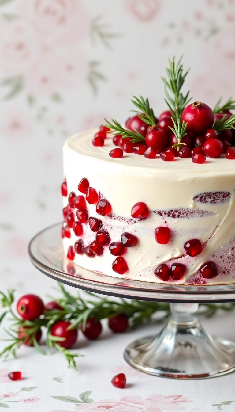 34 Scorpio Birthday Cakes to Celebrate Your Inner Scorpio (Check Out #8!) - 8. Pomegranate & Rosemary Cake