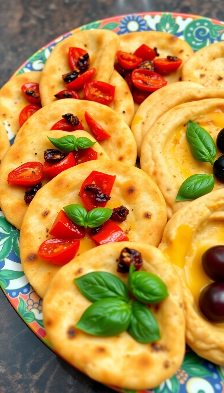 22 Savory Bread Recipes That'll Change Your Dinner Game Forever (You Won't Believe #11!) - 8. Sun-Dried Tomato and Basil Flatbread