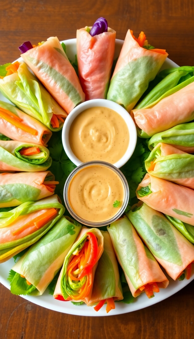 The Ultimate List of 28 Easy & Quick Finger Foods to Impress at Any Party! - Vegetable Spring Rolls