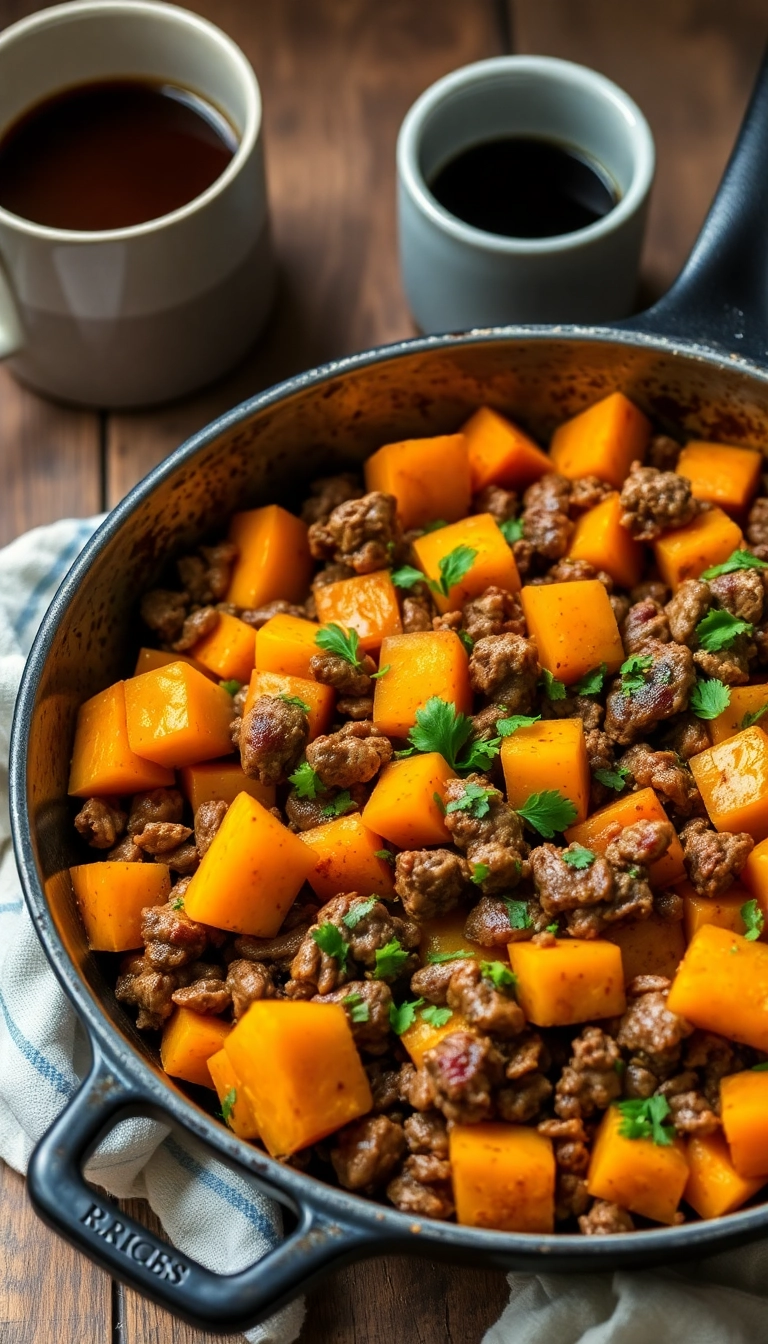 32 Easy Beef Meal Prep Ideas That Will Simplify Your Week! - 12. Beef and Sweet Potato Hash