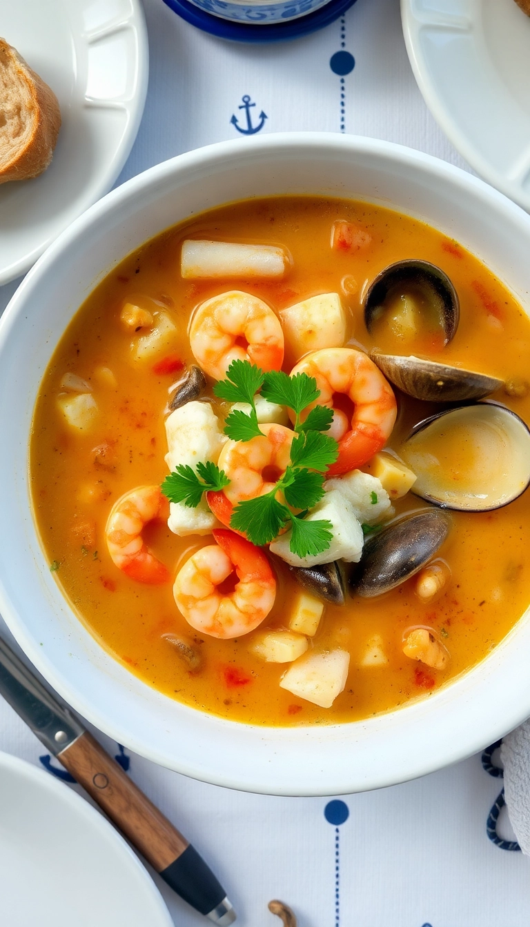 38 Soup Dinner Ideas That Will Warm Your Soul (You Won't Believe #17!) - 13. Seafood Chowder