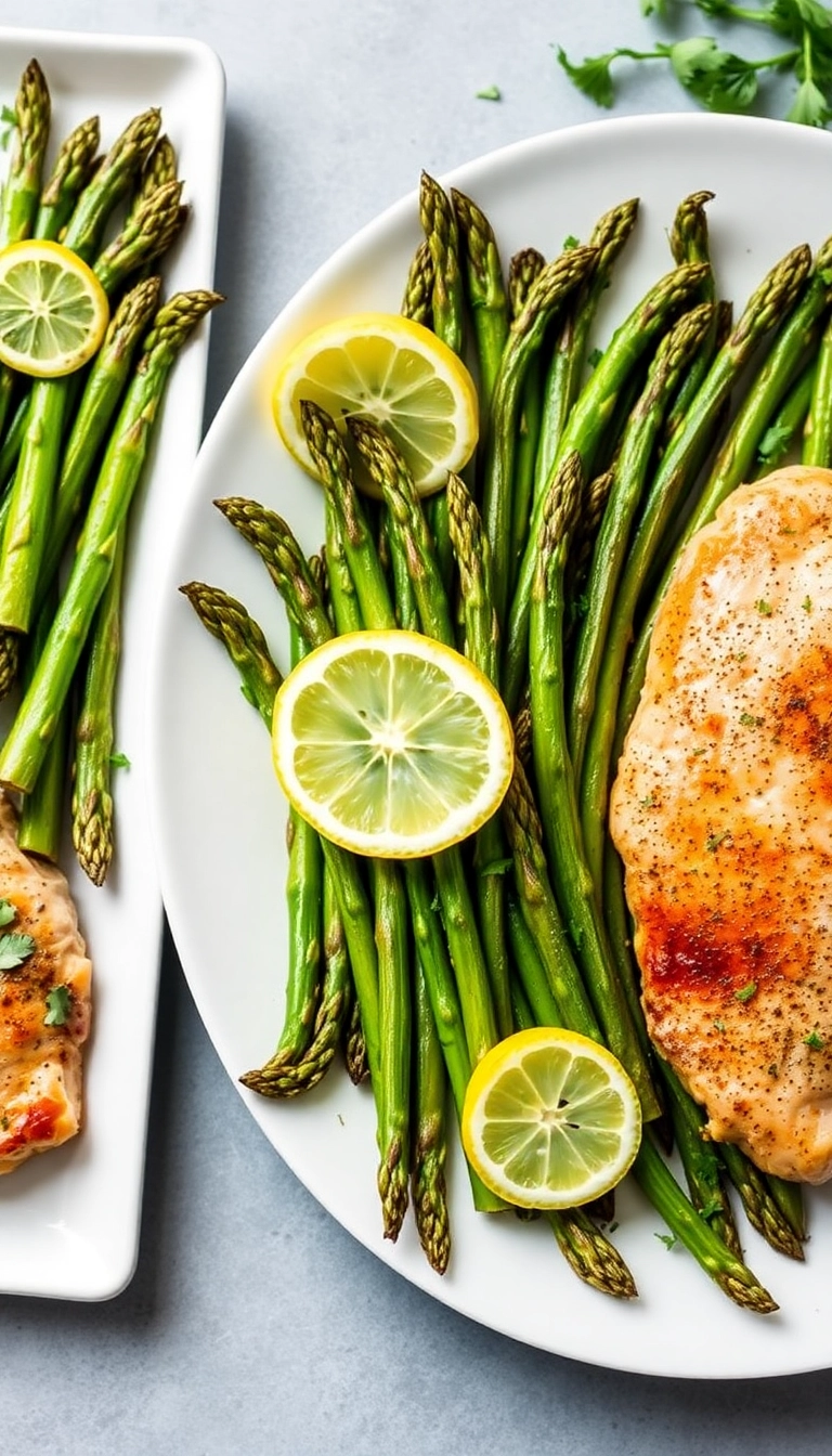 22 Best Side Dishes for Chicken Cordon Bleu That Will Steal the Show! - Lemon Herb Roasted Asparagus