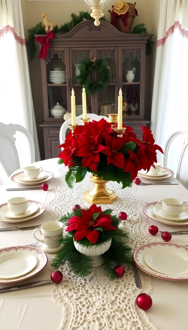 25 Christmas Dinner Table Settings Ideas That Will Wow Your Guests (You Won't Believe #12!) - 7. Vintage Charm