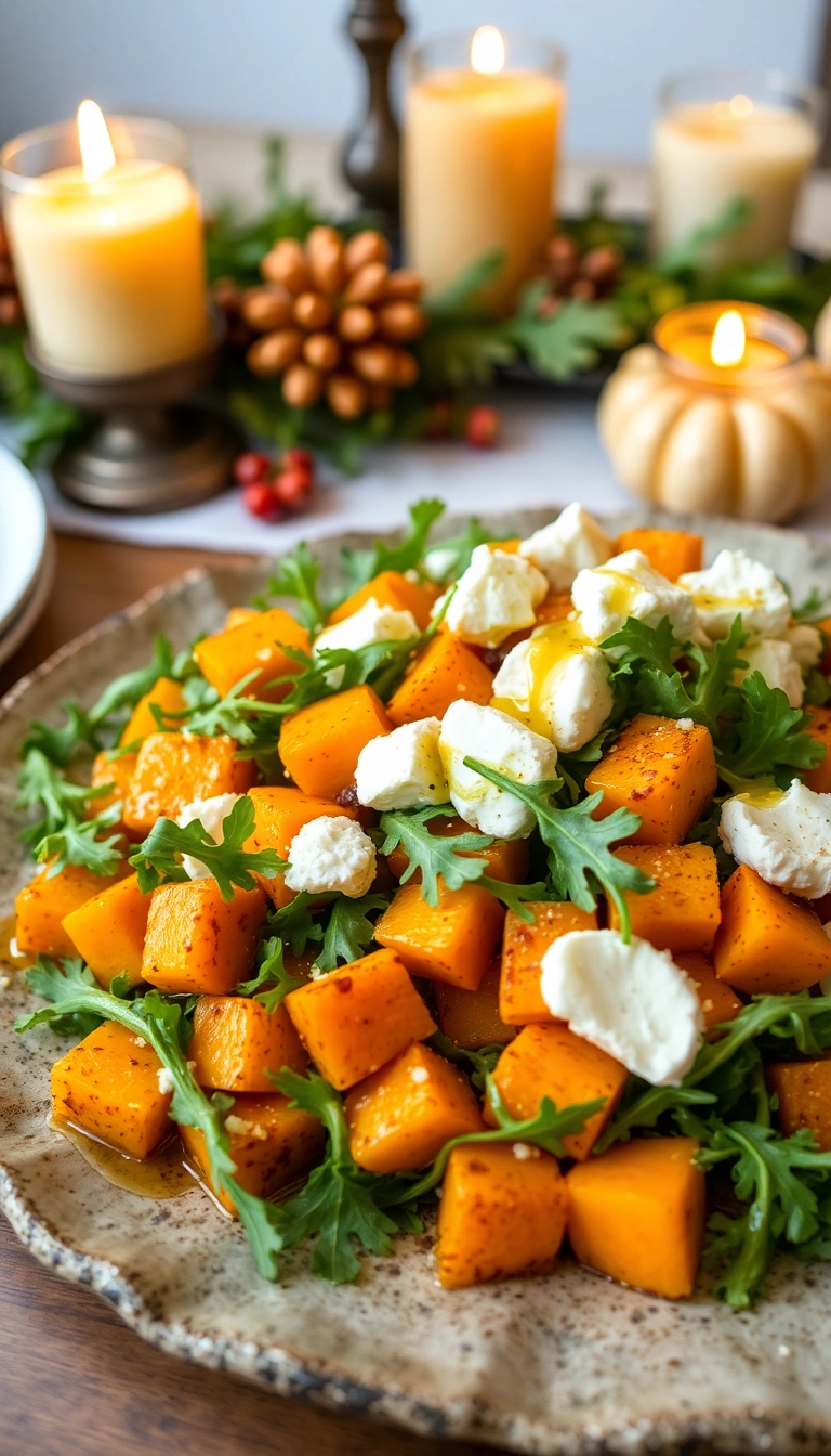 30 Cozy Butternut Squash Salad Ideas That Will Warm Your Heart! - Butternut Squash & Goat Cheese Salad