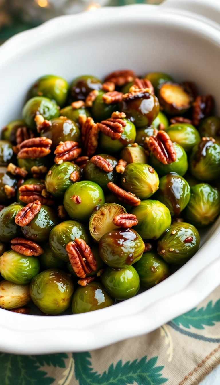 28 Non-Traditional Thanksgiving Dinner Ideas That Will Impress Your Guests! - Maple-Glazed Brussels Sprouts