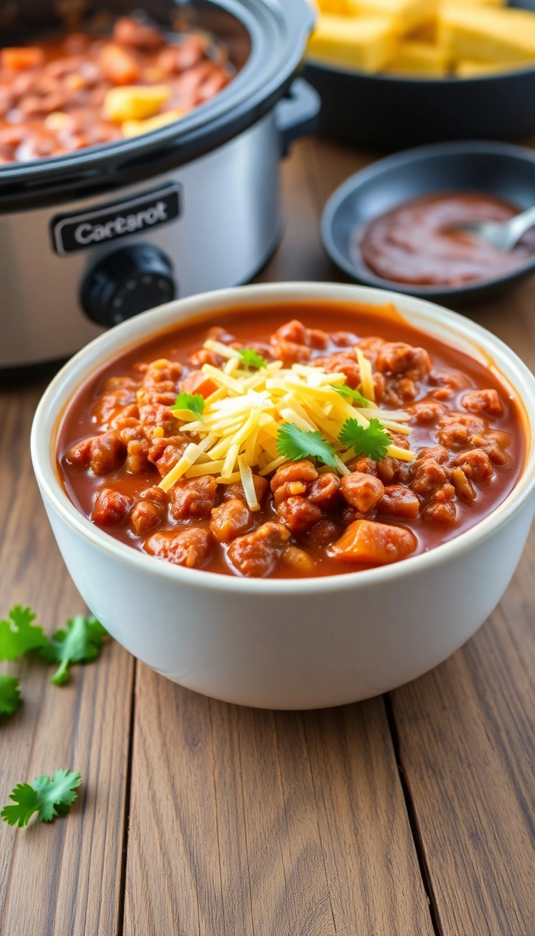 35 Crock Pot Chili Ideas That Will Make Dinner a Breeze Tonight! - Classic Beef Chili