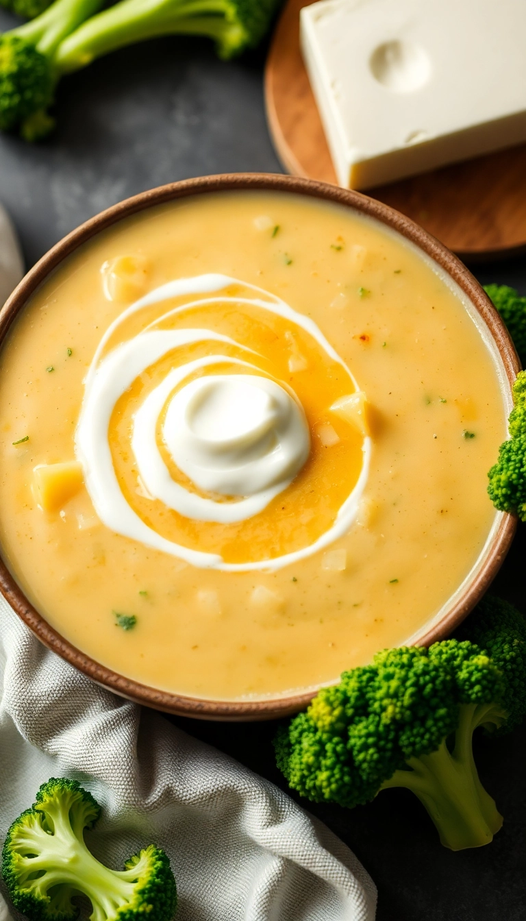 36 Broccoli Cheddar Soup Crock Pot Ideas That Will Make You Want to Dive In! - Broccoli Cheddar Soup with Cream Cheese