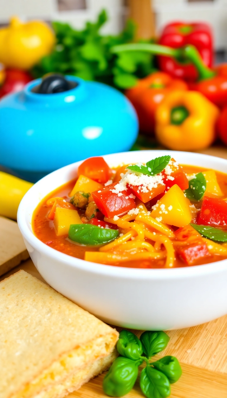 33 Lasagna Soup Ideas That Will Make You Rethink Dinner Forever! - Lasagna Soup with Bell Peppers