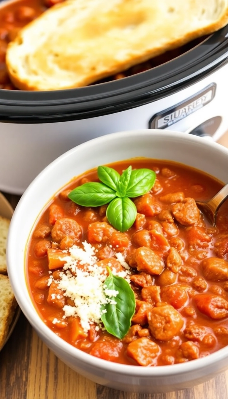 35 Crock Pot Chili Ideas That Will Make Dinner a Breeze Tonight! - Italian Sausage Chili