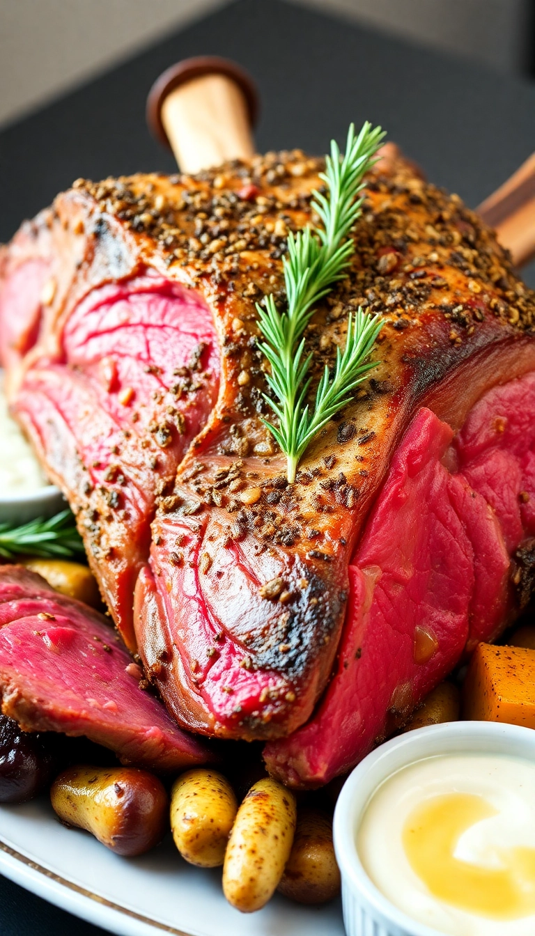 22 Christmas Eve Dinner Ideas That’ll Make You the Star of the Holiday Feast! - 1. Herb-Crusted Prime Rib