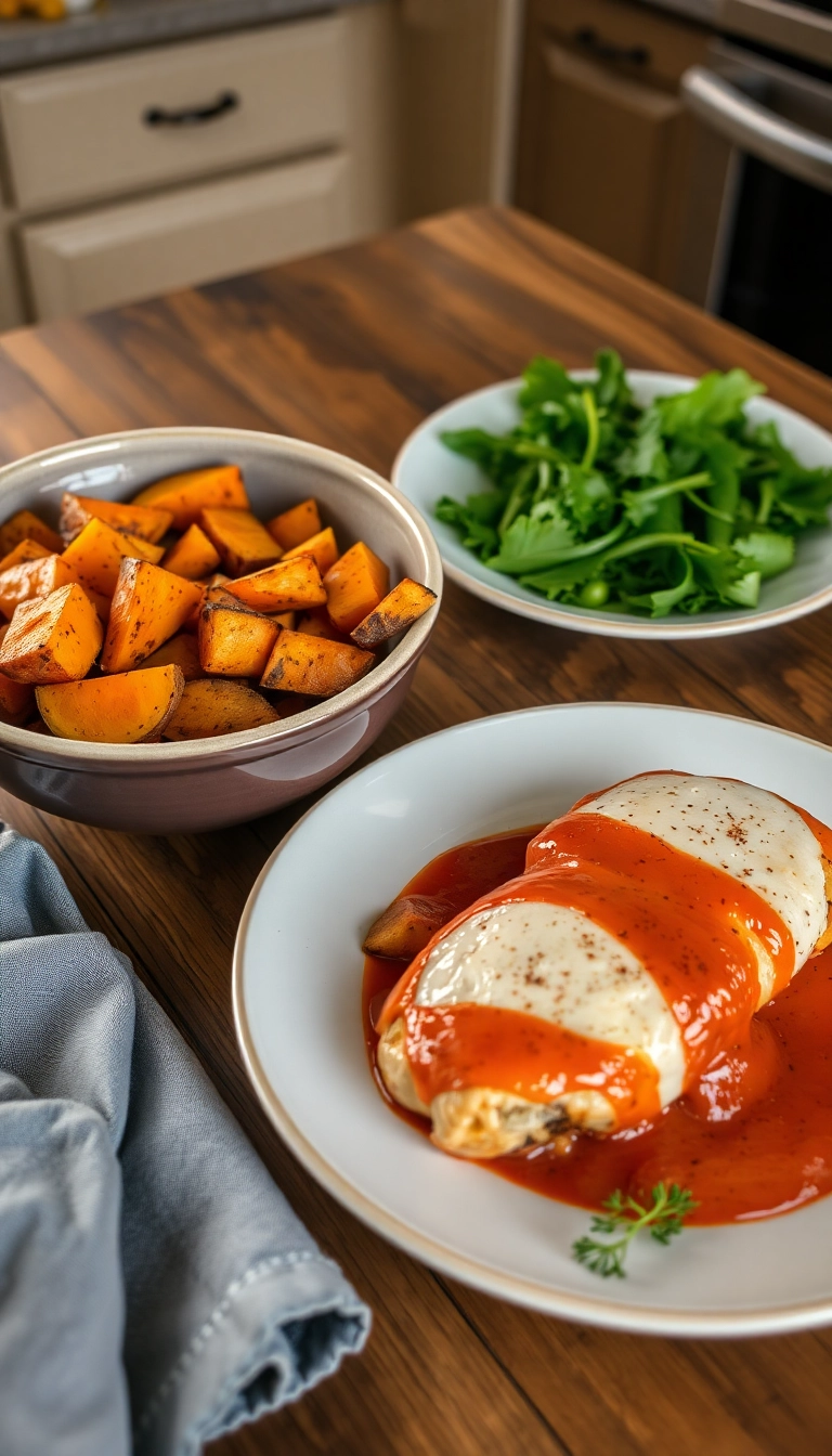 22 Best Side Dishes for Chicken Cordon Bleu That Will Steal the Show! - Roasted Sweet Potatoes