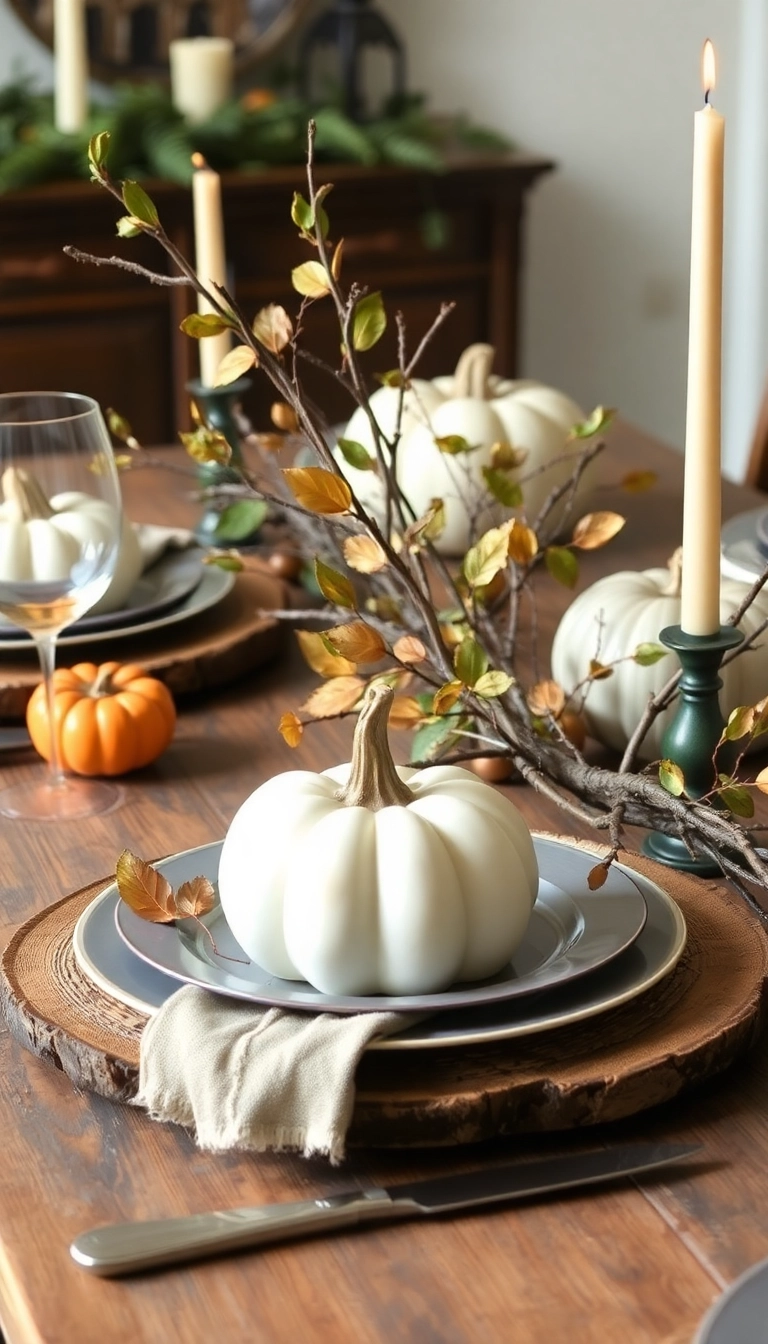 26 Stunning Thanksgiving Dinner Table Setting Ideas That Will Elevate Your Holiday Experience! - 11. Nature-Inspired Decor