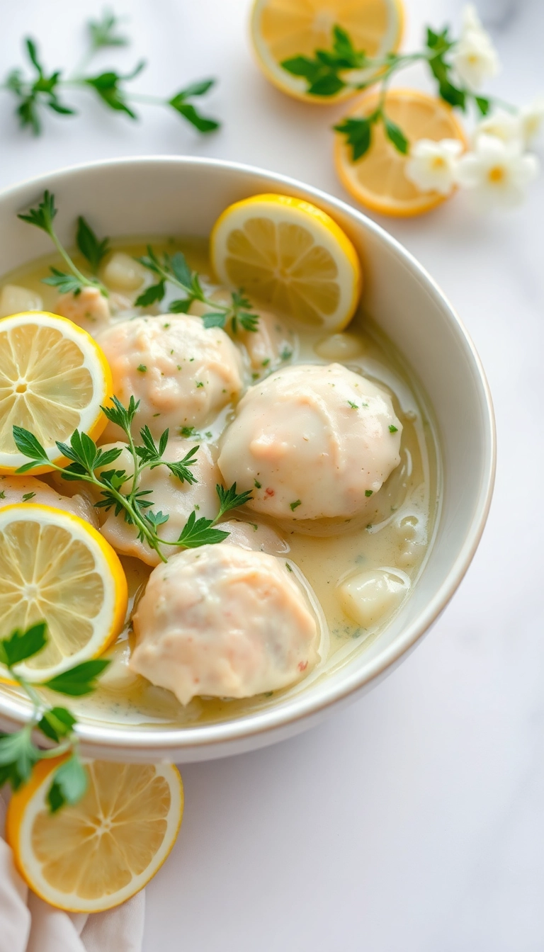 22 Easy Chicken and Dumplings Recipes Everyone Will Love (You Won't Believe #12!) - Lemon Herb Chicken and Dumplings