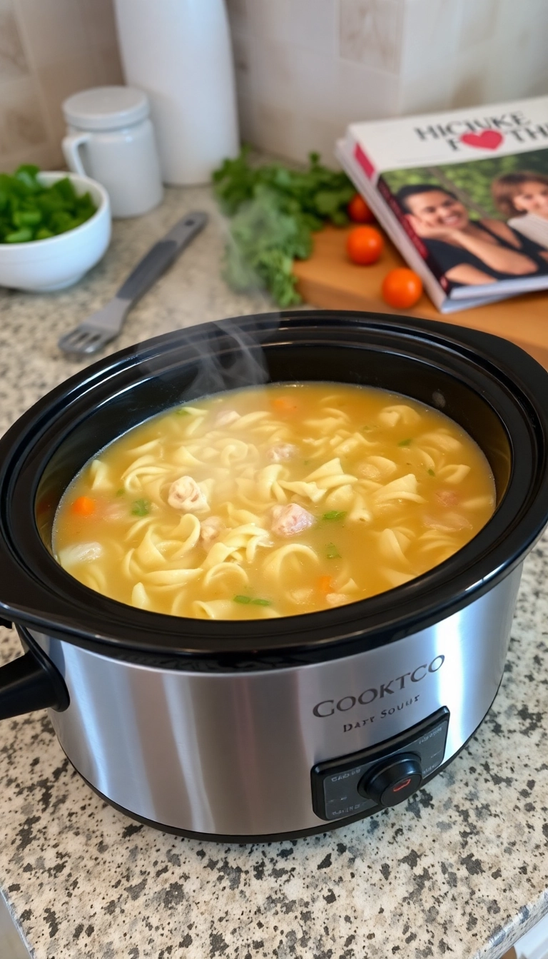 25 Chicken Noodle Soup Ideas That Will Warm Your Heart (You Won't Believe #12!) - Slow Cooker Chicken Noodle Soup