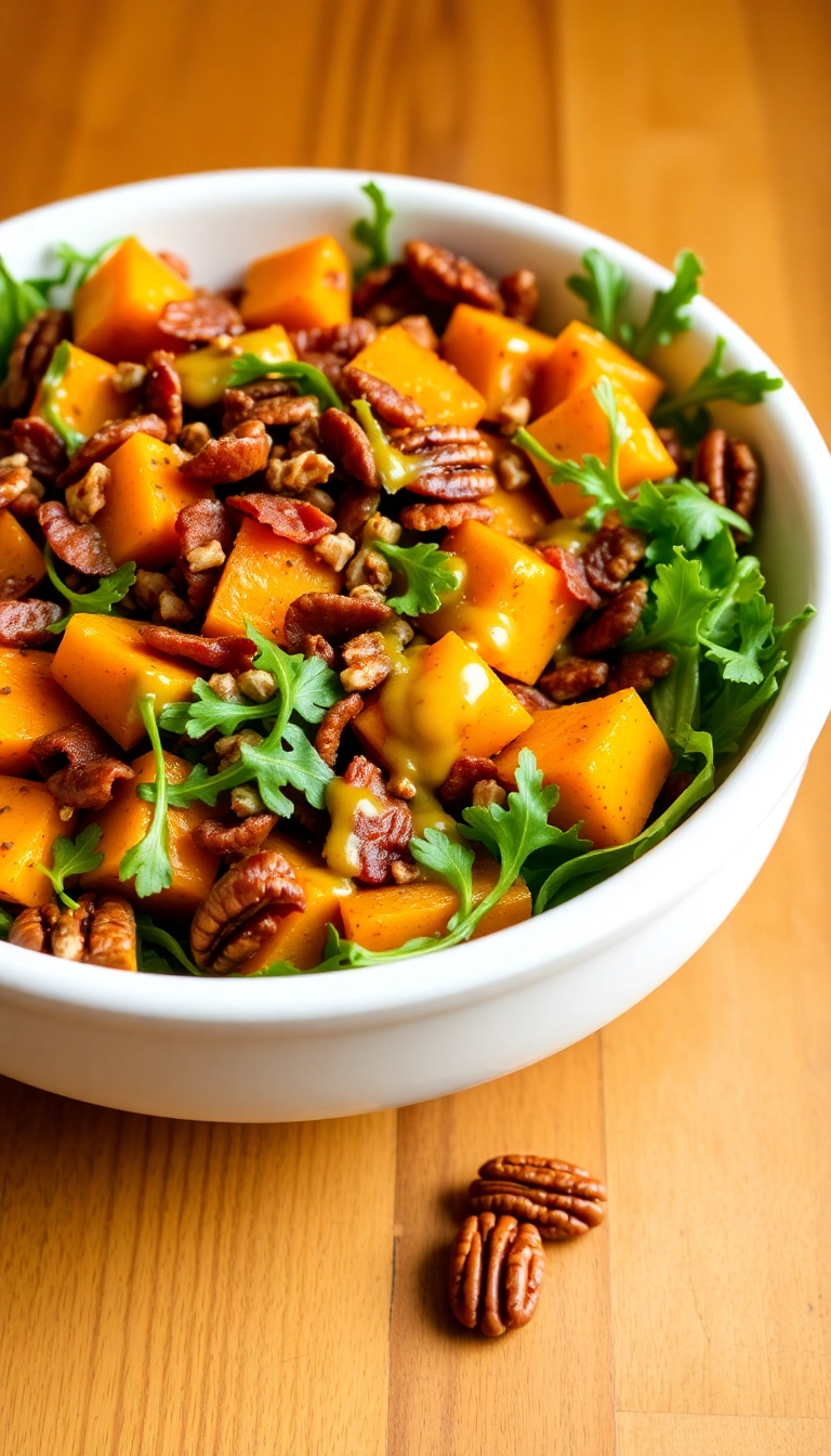 30 Cozy Butternut Squash Salad Ideas That Will Warm Your Heart! - Butternut Squash & Bacon Salad