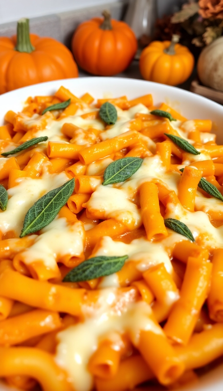 35 Easy Baked Ziti Ideas That'll Make You the Star of Dinner Night! - Baked Ziti with Pumpkin and Sage