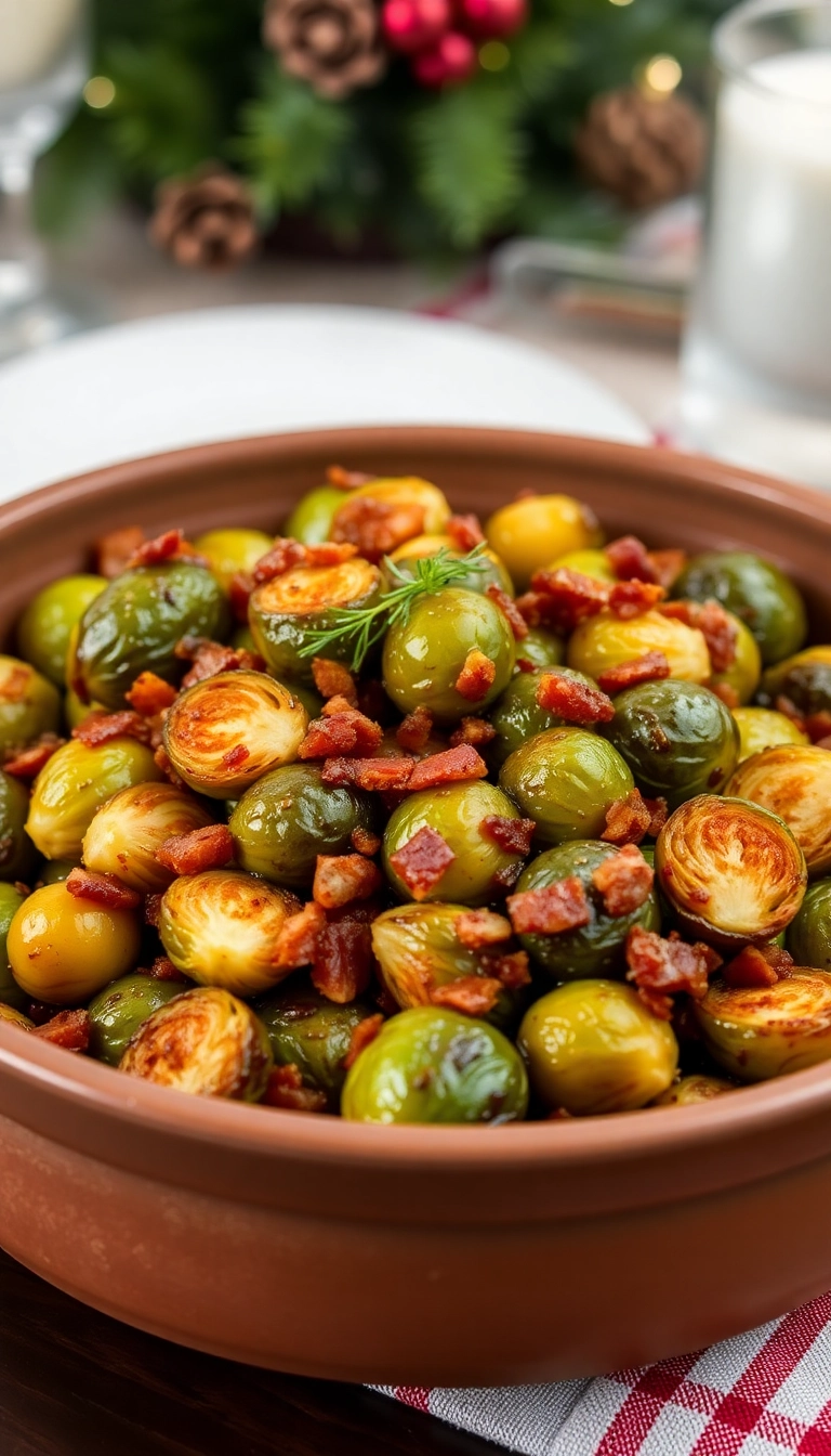 27 Christmas Dinner Party Ideas You Can’t Afford to Miss (Especially #13!) - 2. Roasted Brussels Sprouts with Bacon