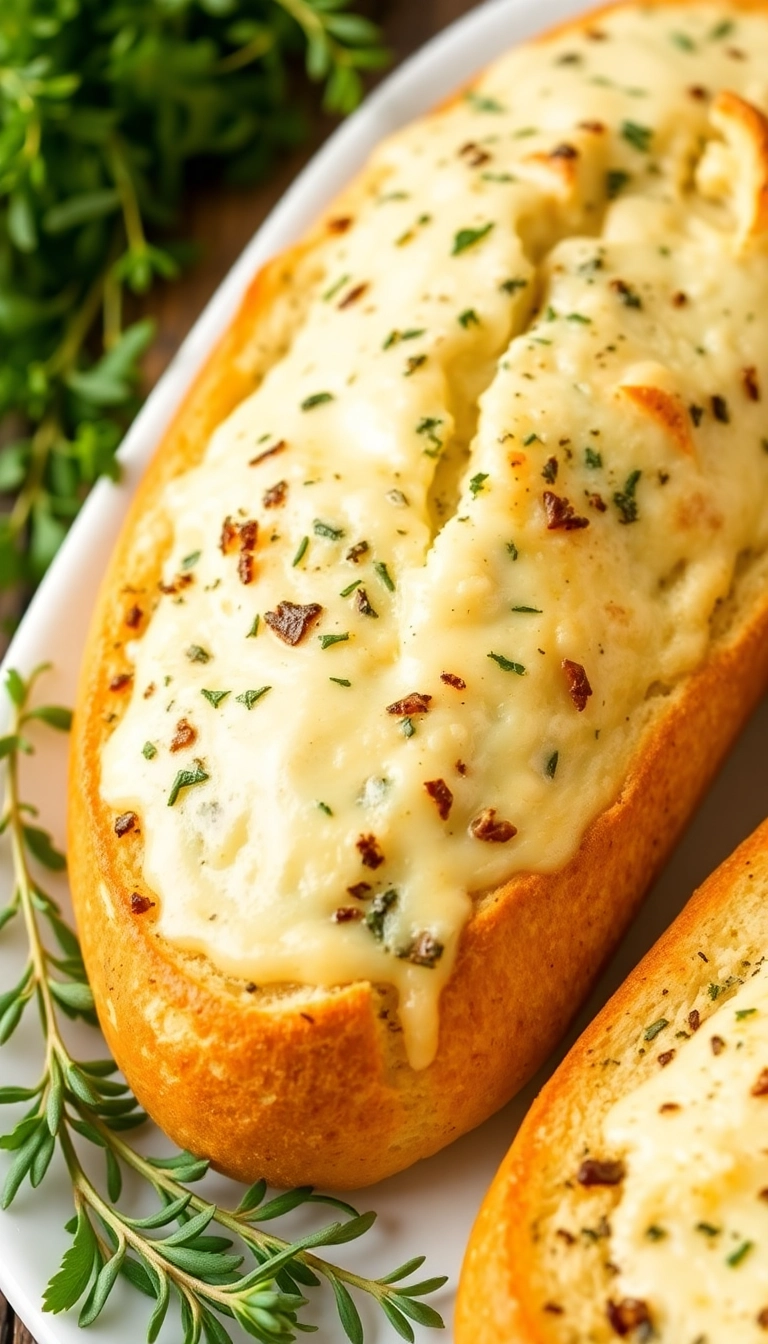 22 Savory Bread Recipes That'll Change Your Dinner Game Forever (You Won't Believe #11!) - 14. Herb and Cheese Stuffed Garlic Bread