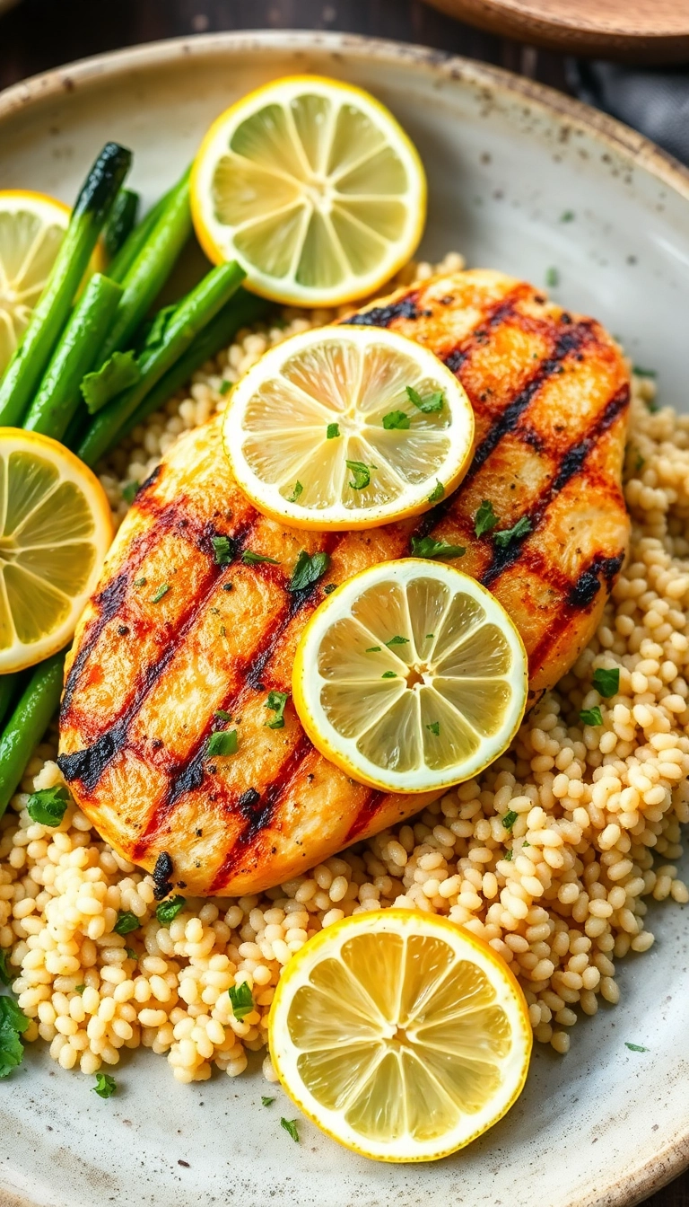 30 Cheap Dinner Recipes for Two That Will Blow Your Mind (You Won't Believe #17!) - 7. Lemon Herb Grilled Chicken with Quinoa