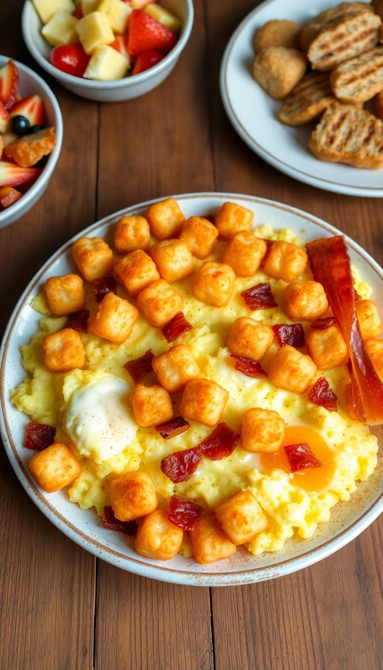 39 Mouthwatering Tater Tots Casserole Ideas That Will Make You Drool! - Breakfast Tater Tot Casserole