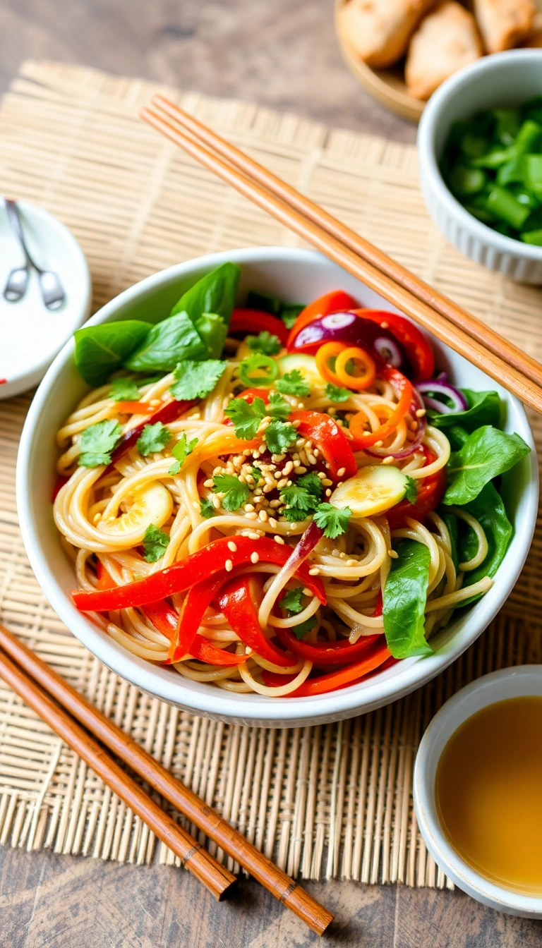 37 Quick and Easy Harvest Salad Ideas for Your Weekly Meal Prep! - 6. Asian Noodle Salad