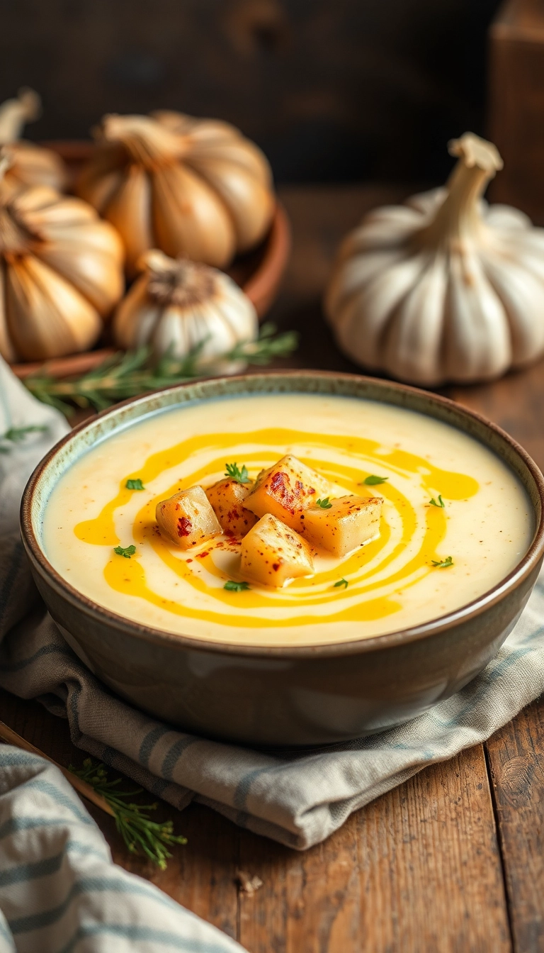 31 Spicy Potato Soup Recipes That'll Kick Your Taste Buds into High Gear (Don't Miss #7!) - 21. Roasted Garlic and Spicy Potato Soup