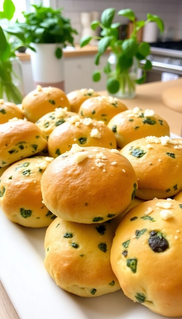 25 Mouthwatering Dinner Rolls Recipes You'll Want to Make Tonight (Wait Until You Try #12!) - 10. Spinach Feta Dinner Rolls