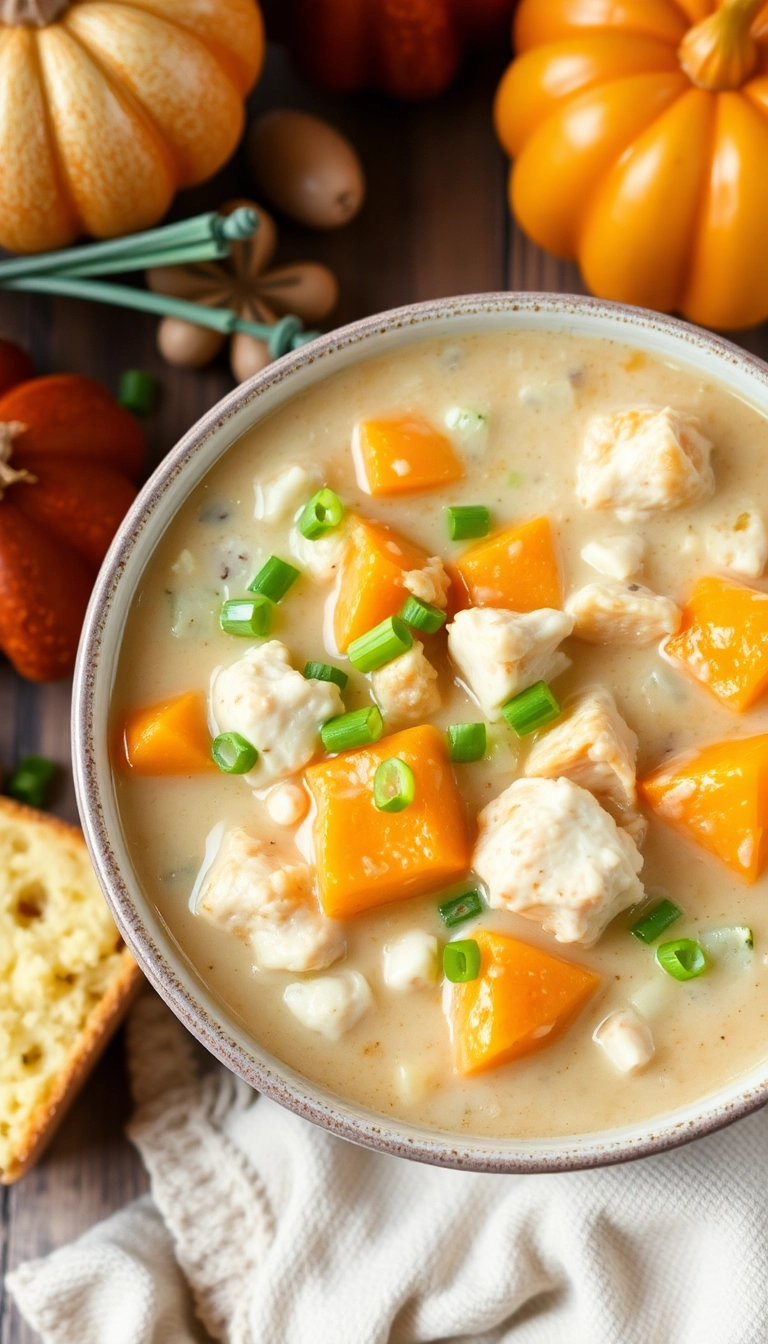 38 Irresistible White Chicken Chili Slow Cooker Recipes You Must Try! - Slow Cooker White Chicken Chili with Sweet Potatoes