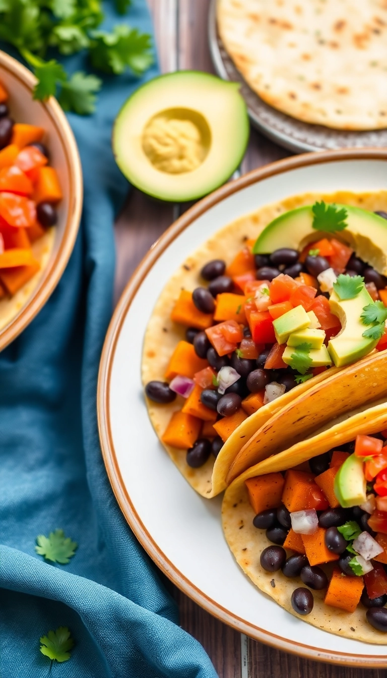 24 Hearty Winter Dinner Ideas That Will Make You Forget the Chill (Trust Us, #5 Is a Must-Try!) - 21. Sweet Potato and Black Bean Tacos