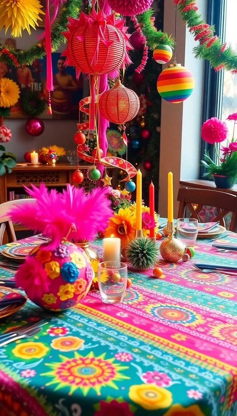 25 Christmas Dinner Table Settings Ideas That Will Wow Your Guests (You Won't Believe #12!) - 11. Festive Fiesta