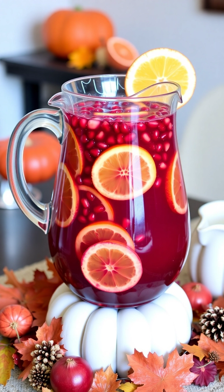 30 Spiked Apple Cider Ideas That Will Steal the Show at Your Next Party! - Cider Sangria with Pomegranate