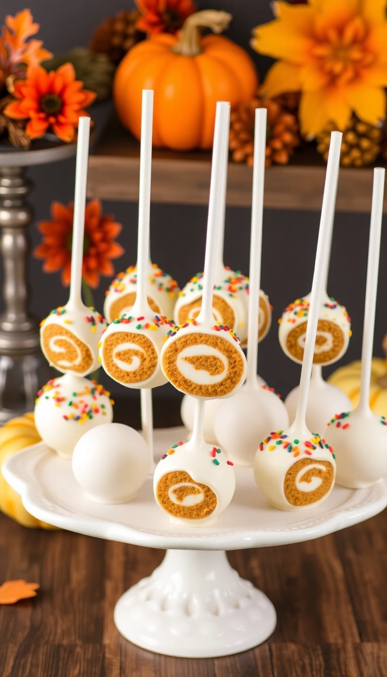 31 Must-Try Libby's Pumpkin Roll Ideas for Pumpkin Lovers! - Pumpkin Roll Cake Pops