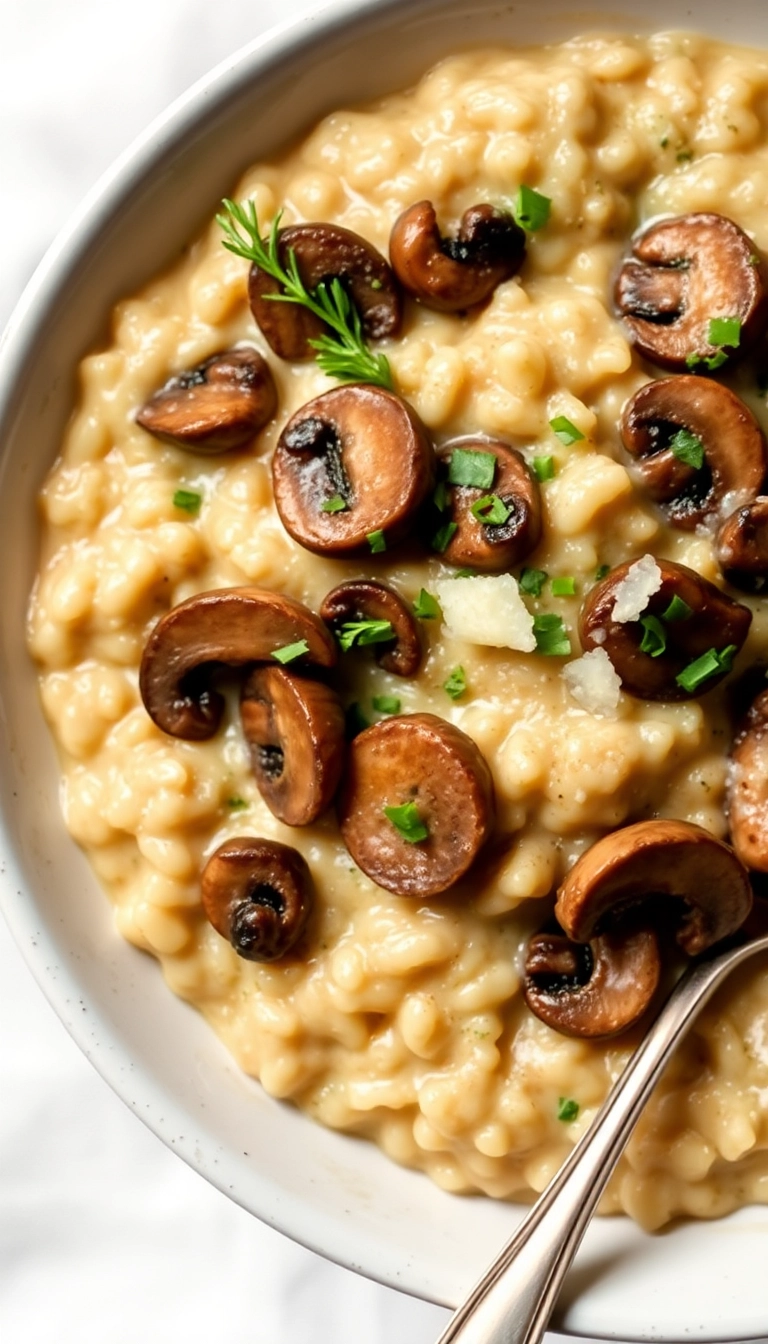 24 Quick Comfort Food Dinners That Are Perfect for Any Night (Don't Miss #4!) - 19. Creamy Mushroom Risotto