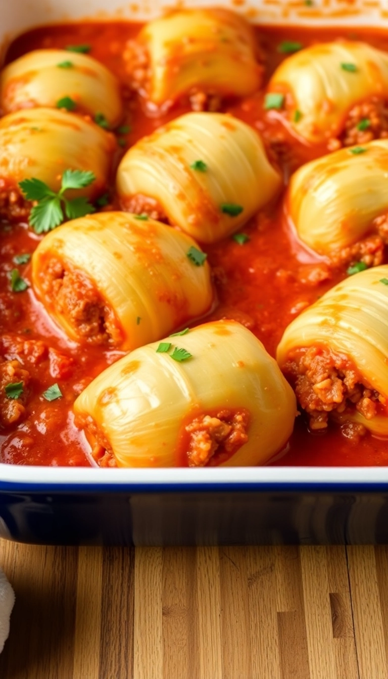 32 Easy Beef Meal Prep Ideas That Will Simplify Your Week! - 20. Beef and Rice Stuffed Cabbage Rolls