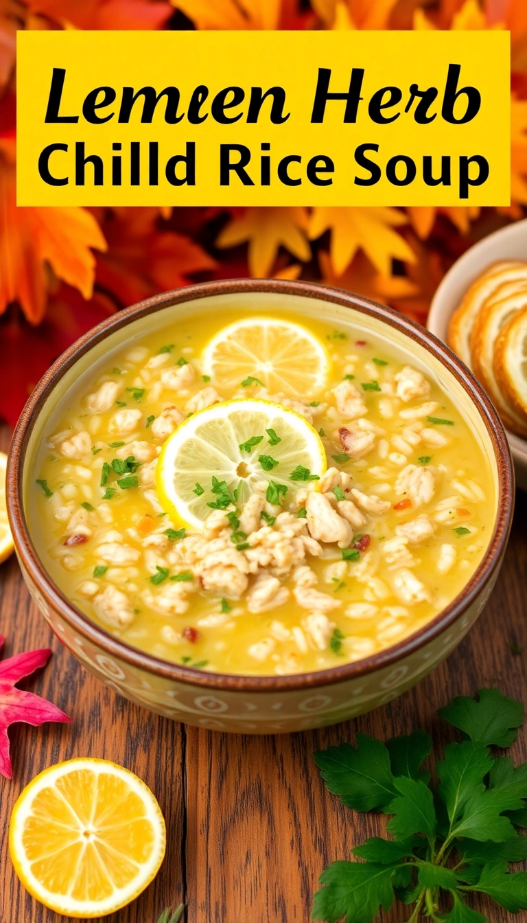 26 Cozy Chicken Wild Rice Soup Ideas Perfect for Fall (Trust Us, #5 Is Amazing!) - 3. Lemon Herb Chicken Wild Rice Soup