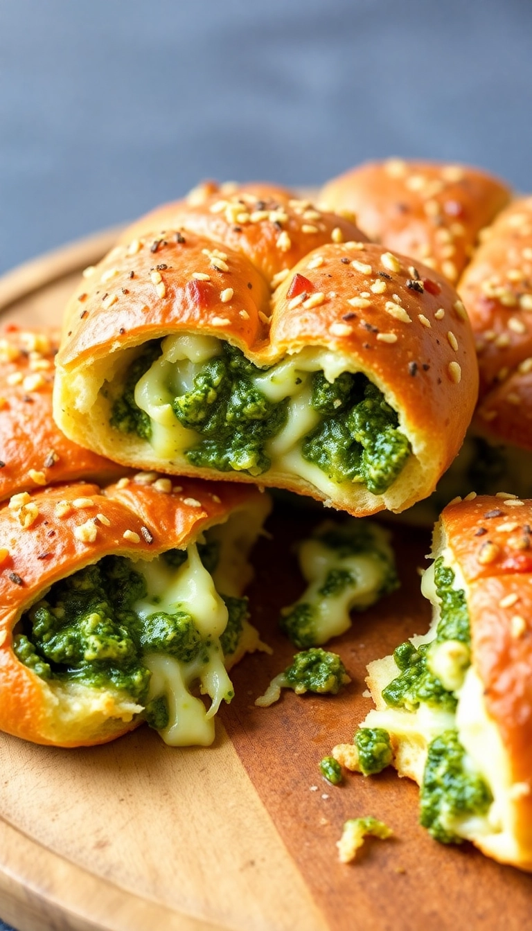 22 Savory Bread Recipes That'll Change Your Dinner Game Forever (You Won't Believe #11!) - 18. Pesto and Parmesan Pull-Apart Bread