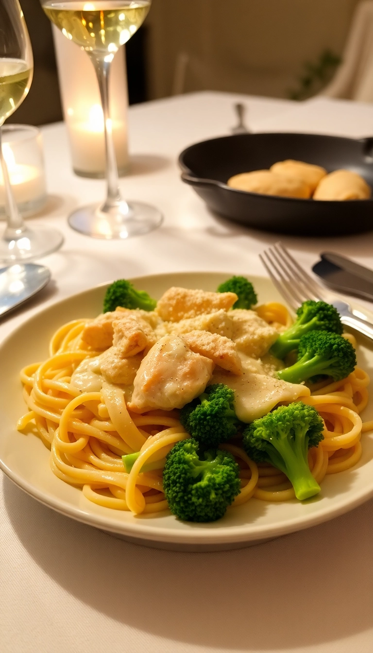 28 Delicious Creamy Pasta Dishes to Make Your Evenings Extra Cozy! - 14. Chicken Alfredo with Broccoli