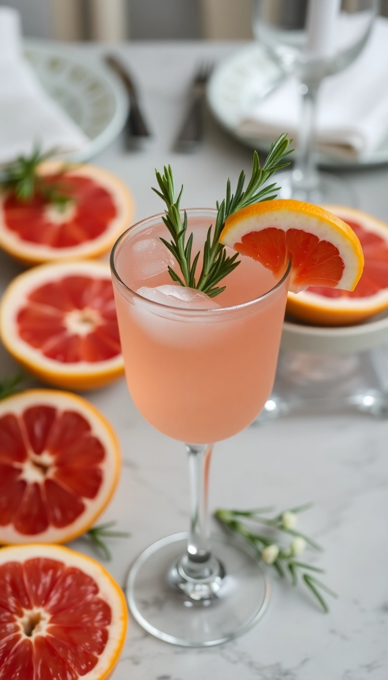 24 Yummy Top Mocktails Ideas That Will Make You Forget About Cocktails! - 14. Grapefruit Rosemary Mocktail