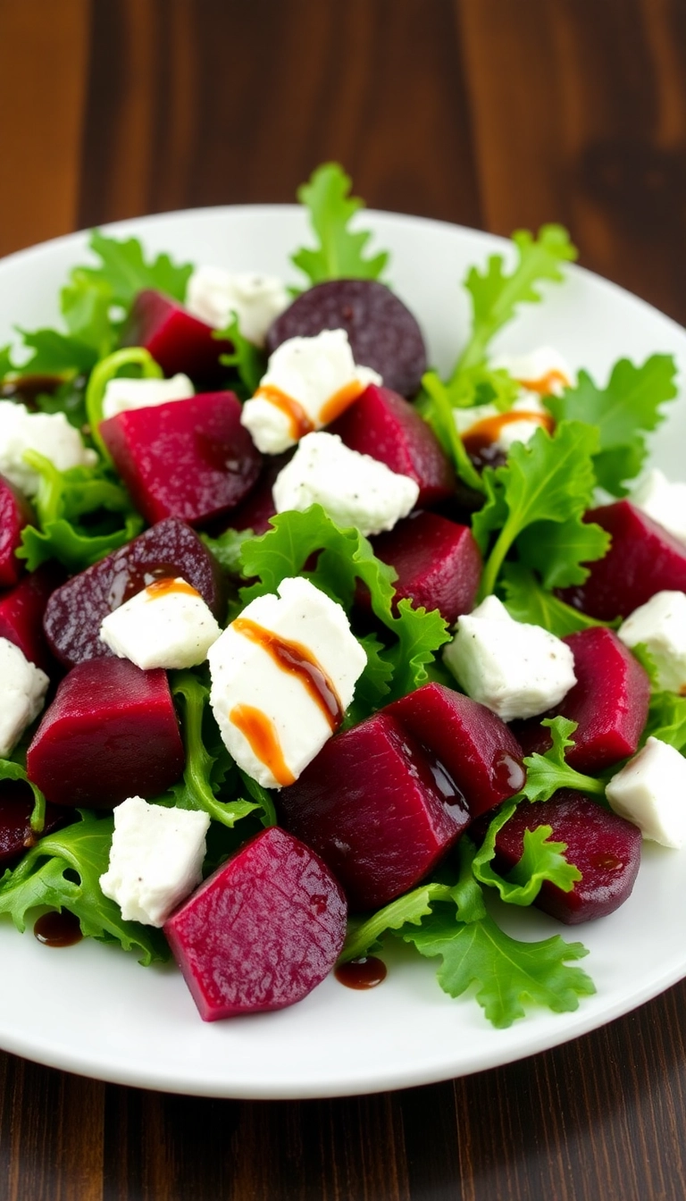 37 Quick and Easy Harvest Salad Ideas for Your Weekly Meal Prep! - 4. Roasted Beet and Goat Cheese Salad