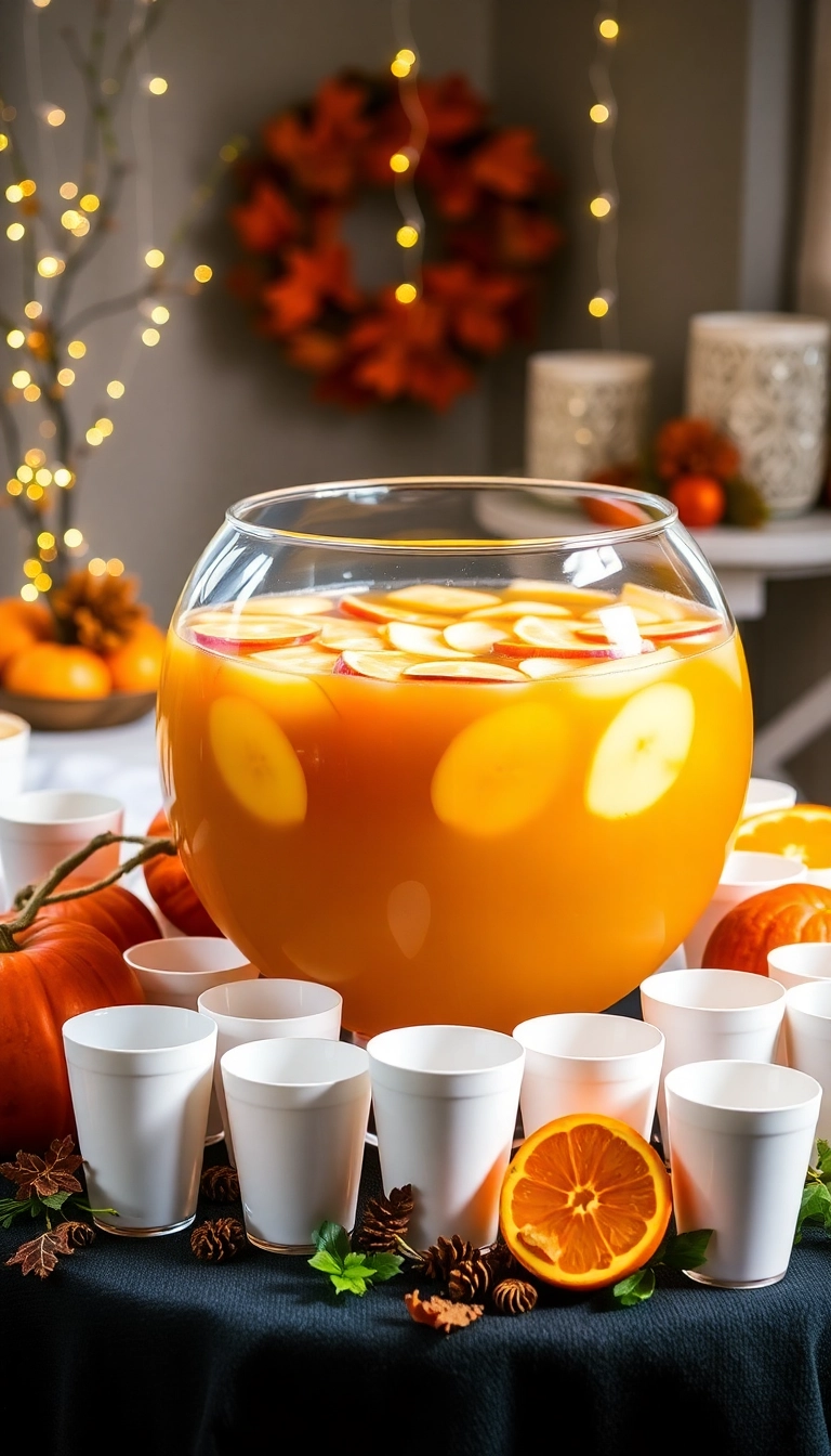 34 Apple Cider Cocktail Ideas That'll Make You Fall in Love with Autumn! - 19. Apple Cider Mimosa Punch