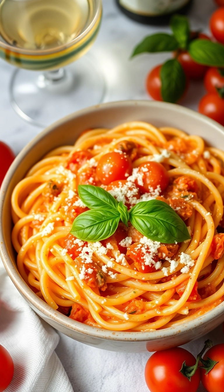 27 Comforting Dinner Recipes That’ll Make You Feel Right at Home! - 12. Creamy Tomato Basil Pasta