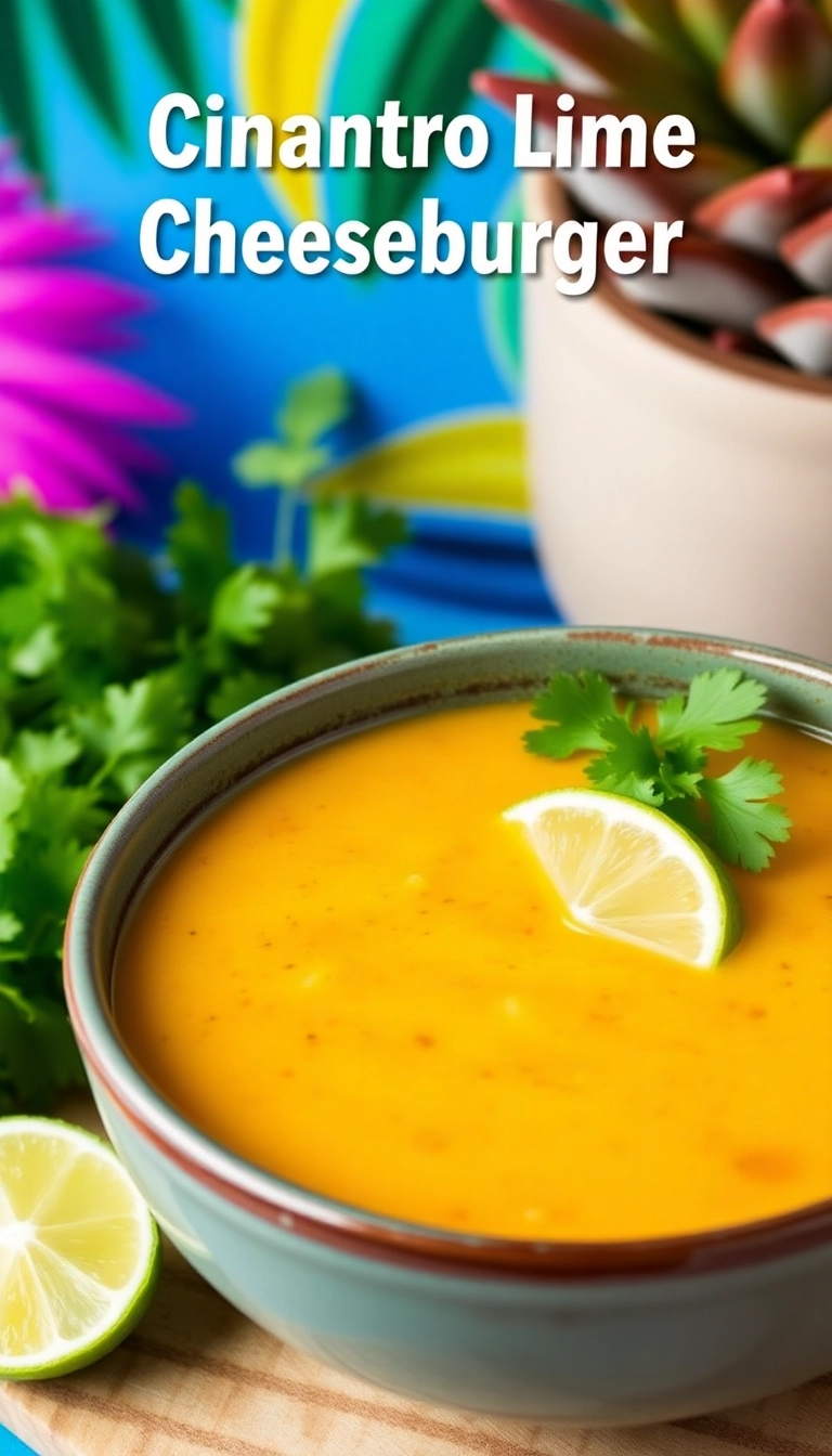 35 Cheeseburger Soup Crockpot Ideas That Will Make Dinner a Breeze! - Cheeseburger Soup with Cilantro Lime