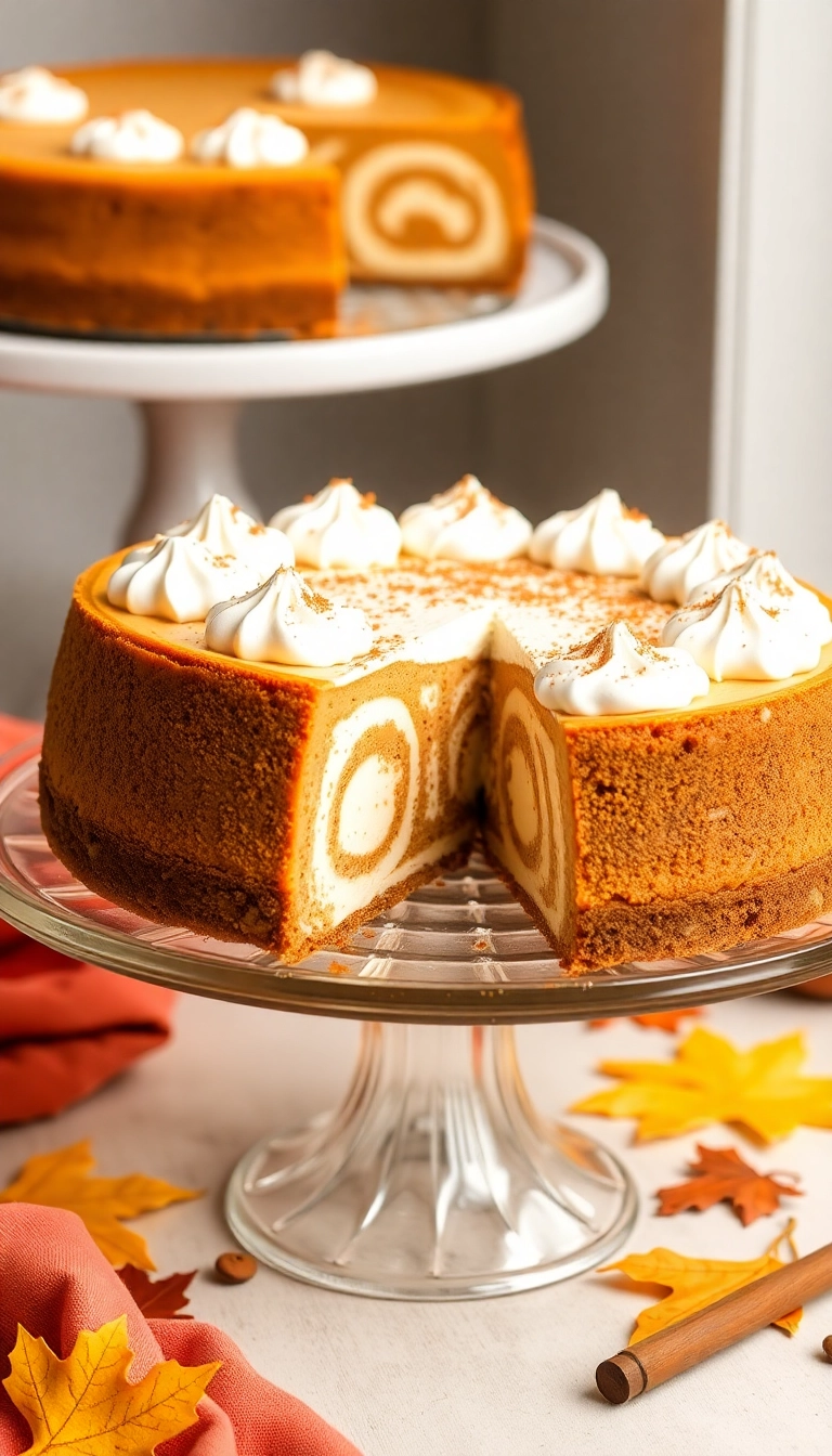 31 Must-Try Libby's Pumpkin Roll Ideas for Pumpkin Lovers! - Pumpkin Roll Cheesecake