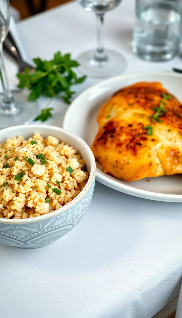 22 Best Side Dishes for Chicken Cordon Bleu That Will Steal the Show! - Herbed Rice Pilaf