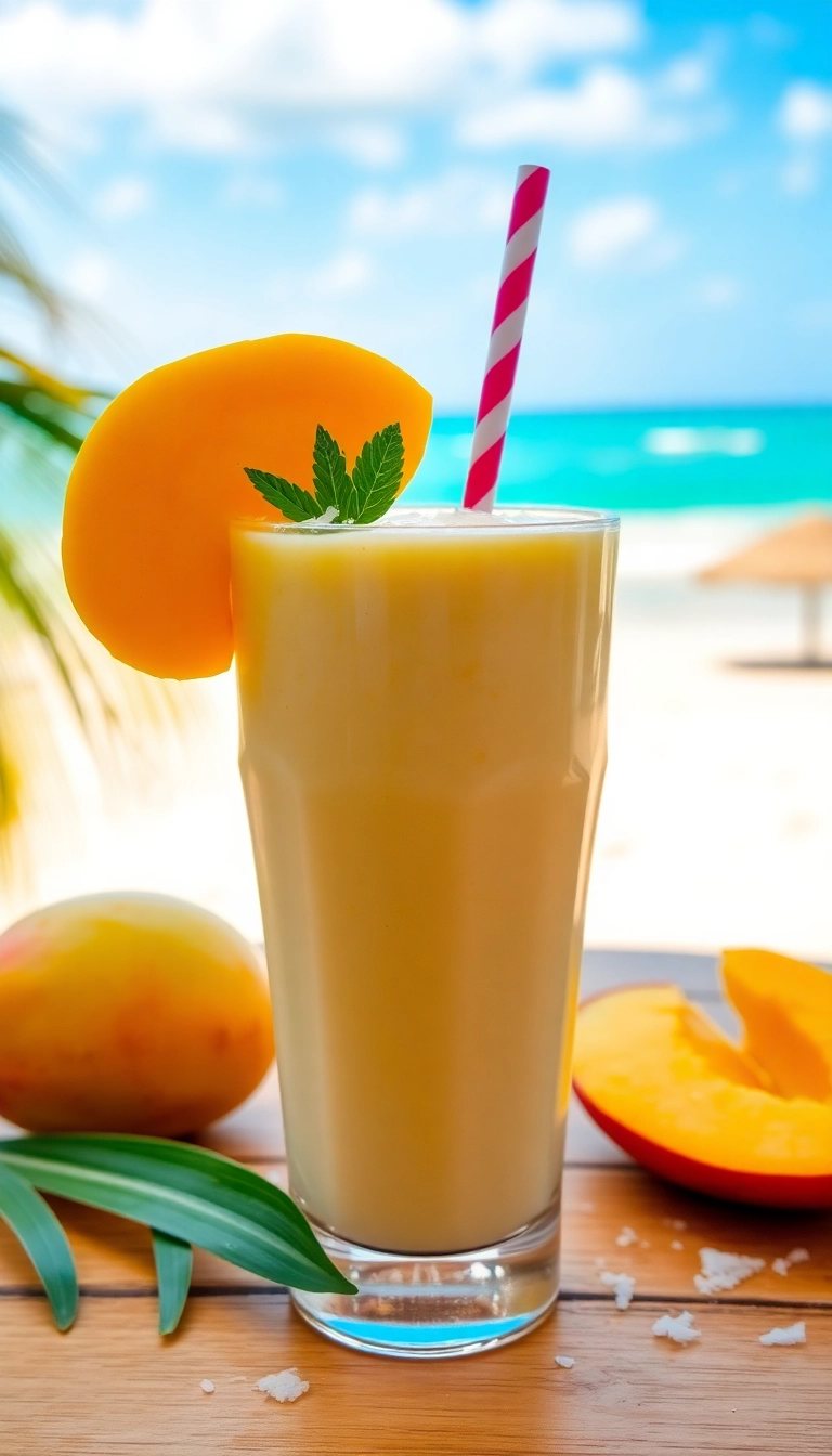 26 Best 7 Brew Drinks Ideas You Can Make at Home (Don’t Miss #1!) - 5. Mango Coconut Smoothie