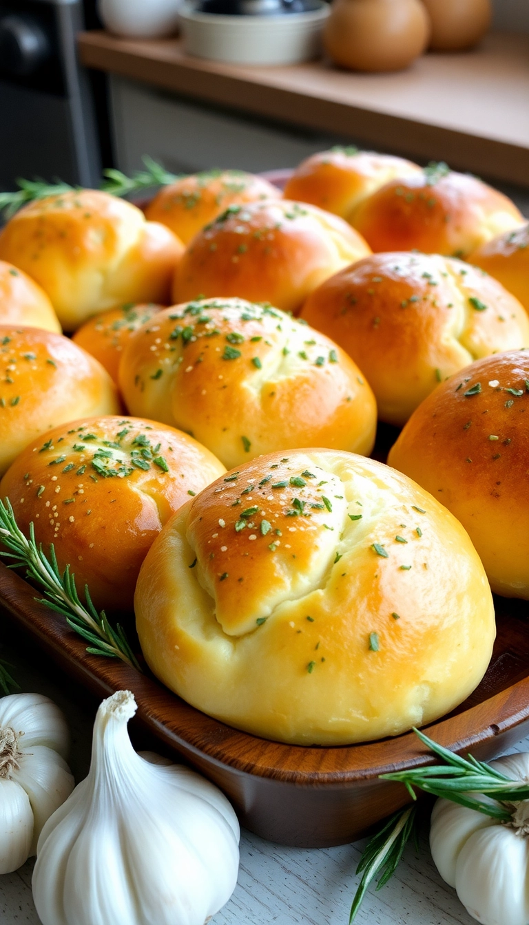 25 Mouthwatering Dinner Rolls Recipes You'll Want to Make Tonight (Wait Until You Try #12!) - 2. Garlic Herb Dinner Rolls