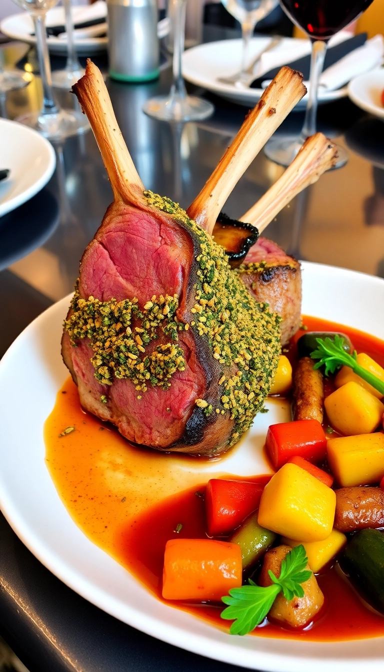 35 Gourmet Dinner Recipes That Will Impress Your Guests (You Won't Believe #17!) - 2. Herb-Crusted Rack of Lamb