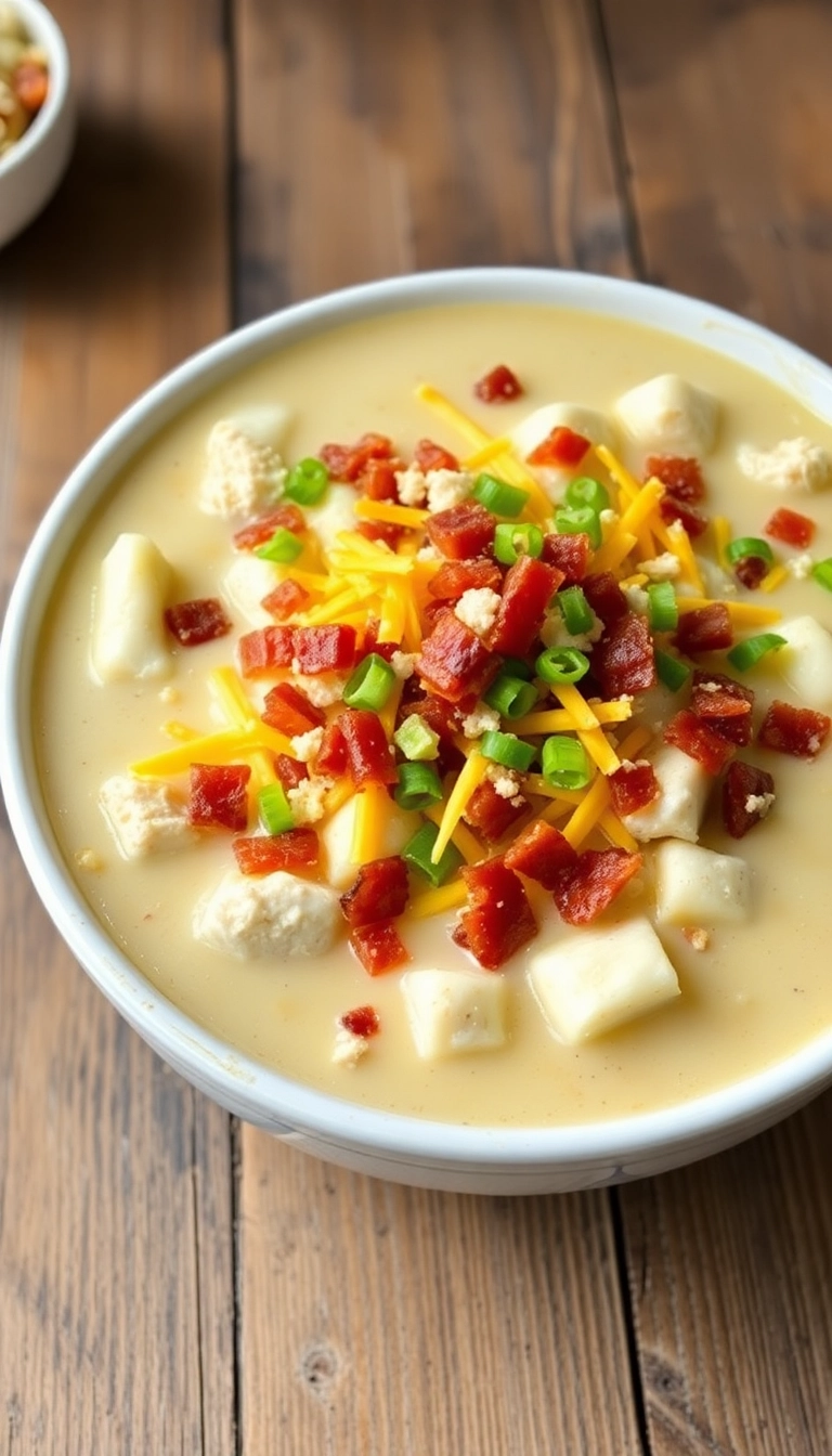 28 Chicken and Potato Soup Ideas That Will Warm Your Soul (You Won't Believe #15!) - Loaded Chicken and Potato Soup