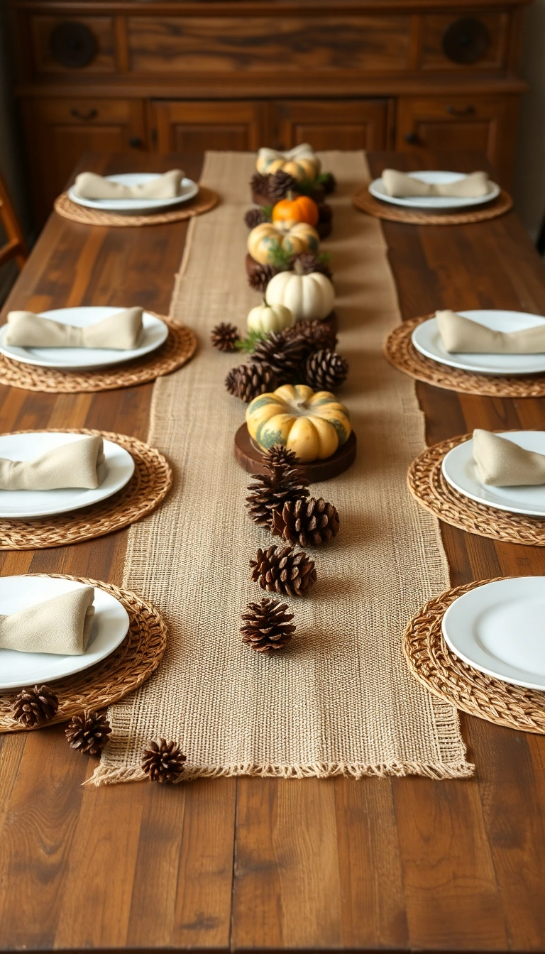 26 Stunning Thanksgiving Dinner Table Setting Ideas That Will Elevate Your Holiday Experience! - 2. Rustic Charm with Wooden Accents