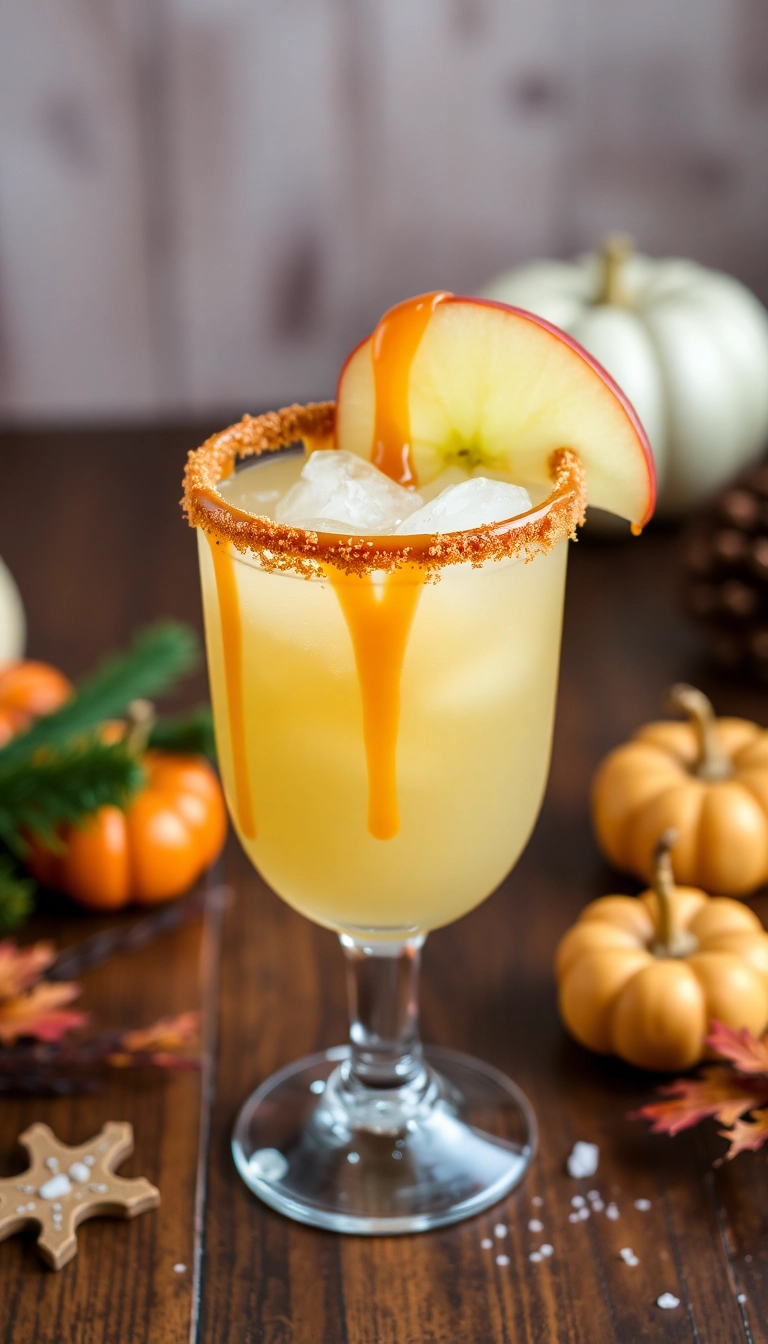 33 Apple Cider Margarita Ideas That Will Steal the Show at Your Next Party! - Caramel Apple Cider Margarita